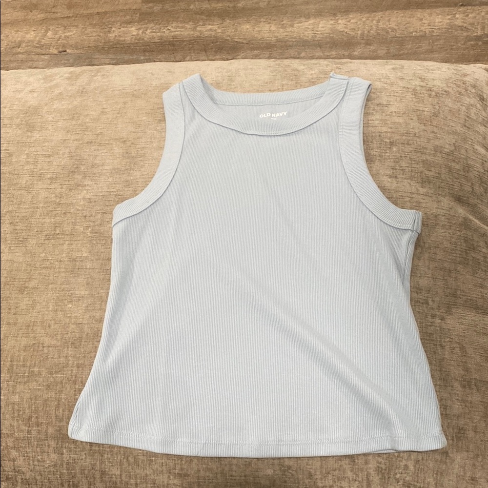 Women’s Light Blue Sleeveless Croptop